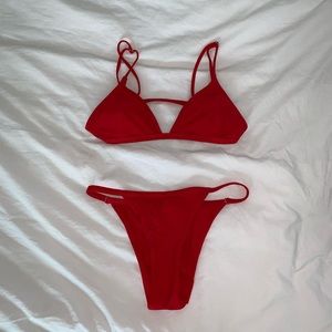 Red Adjustable Bikini